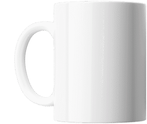 Caneca branca de cerâmica 325ml personalizada